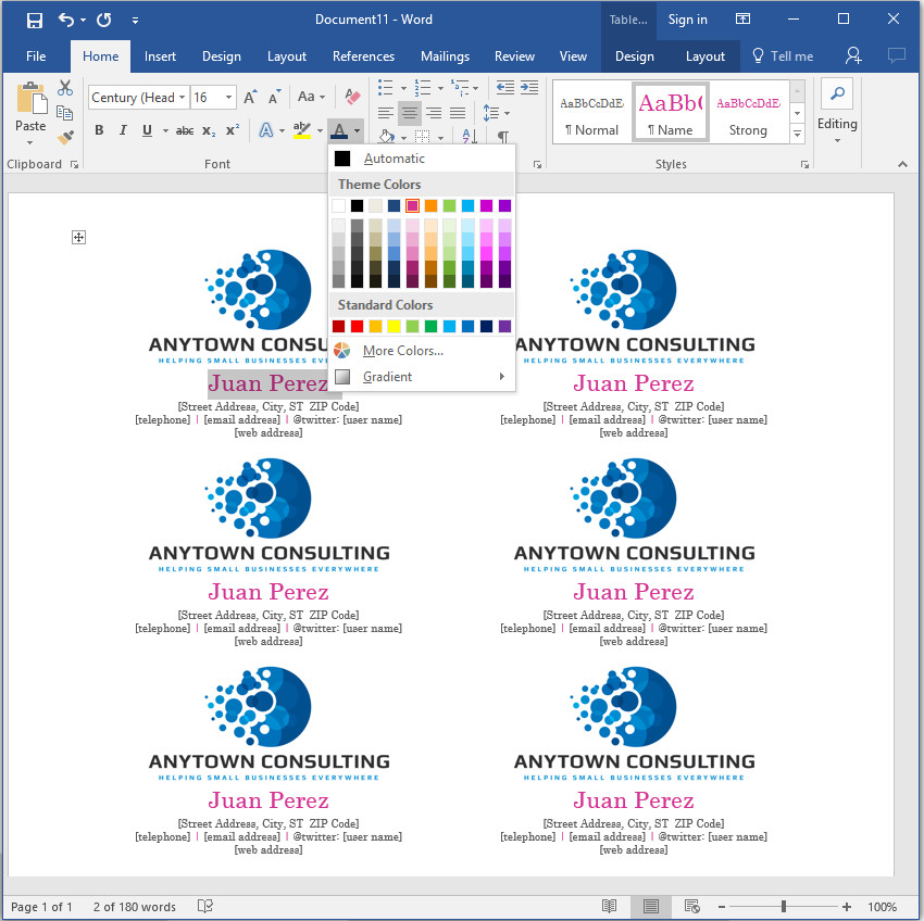 How to Make Your Own Business Cards in Word Envato Tuts+